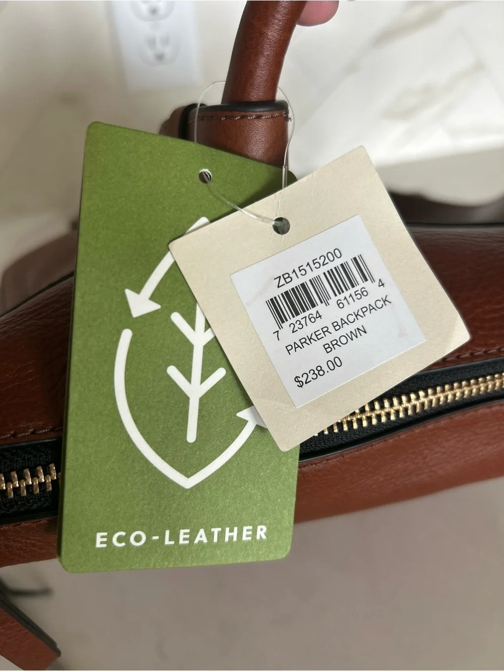 NWT Fossil Convertible Leather Parker Backpack